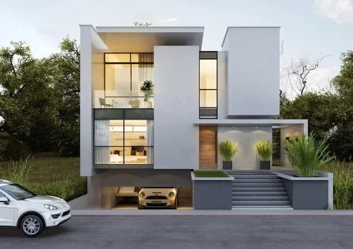 Biệt thự mini có gara ô tô