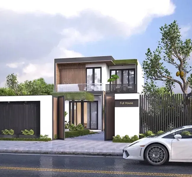 Biệt thự 2 tầng hiện đại phong cách tối giản