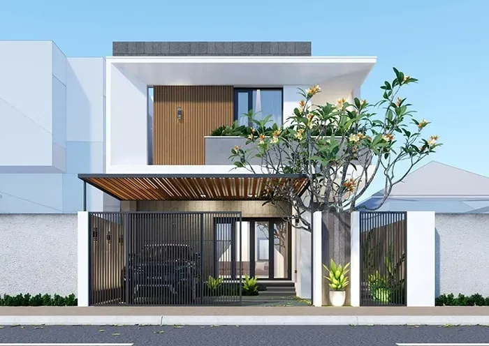 Biệt thự hiện đại mái bằng mini