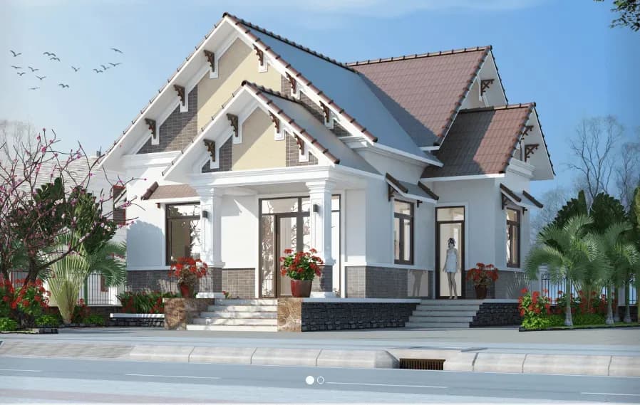 Biệt thự mini mái Thái 1 tầng
