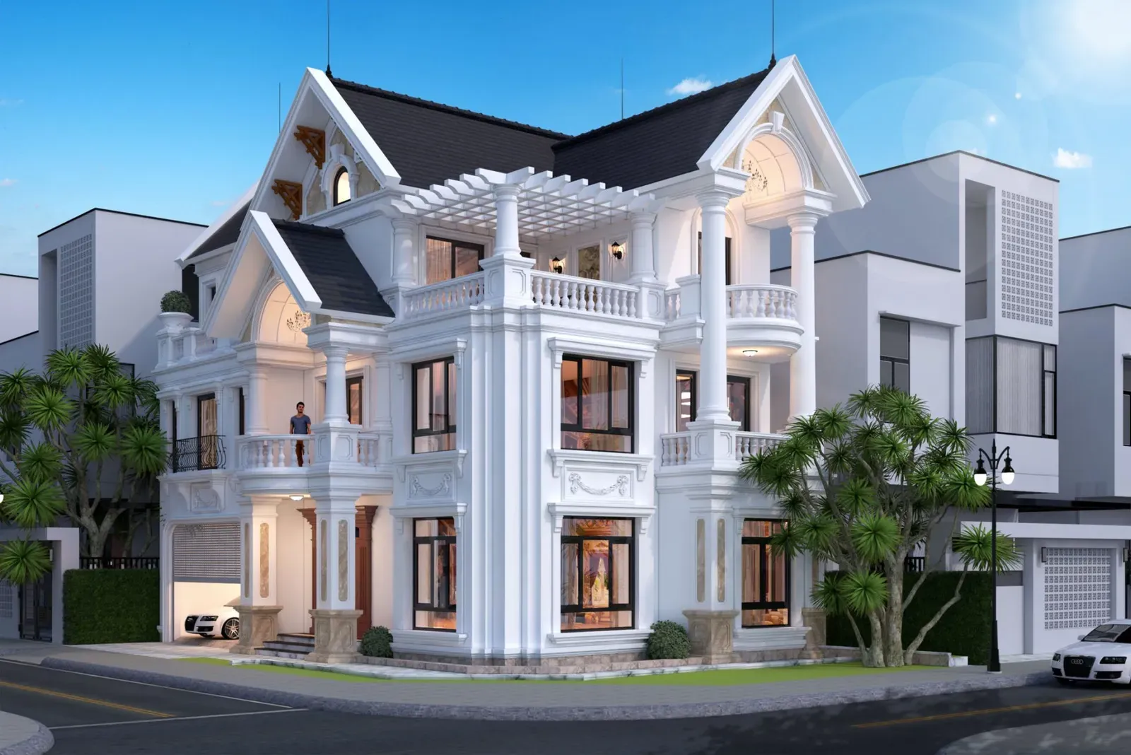 Biệt thự Tân cổ điển mini 2 mặt tiền