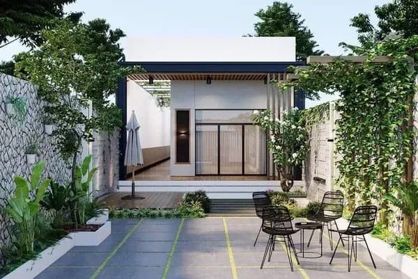 Bố trí sân vườn ở vị trí phù hợp trong khuôn viên