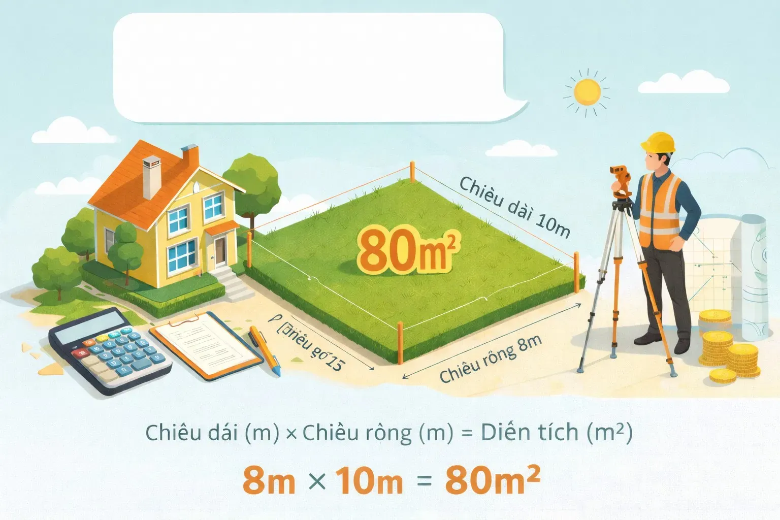 Cách tính mét vuông diện tích đất đơn giản