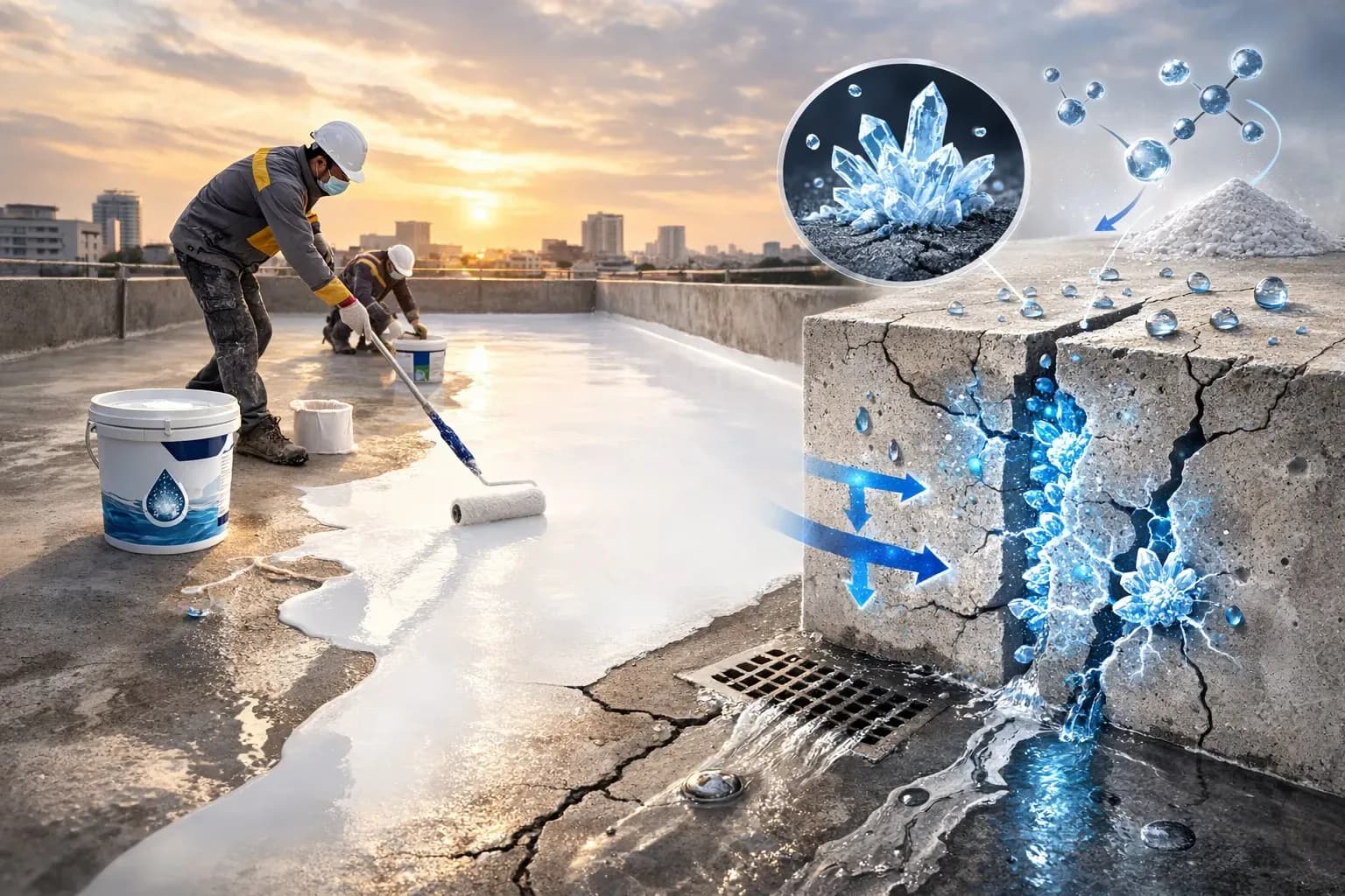 Kinh nghiệm phổ biến khi chống thấm mái bê tông