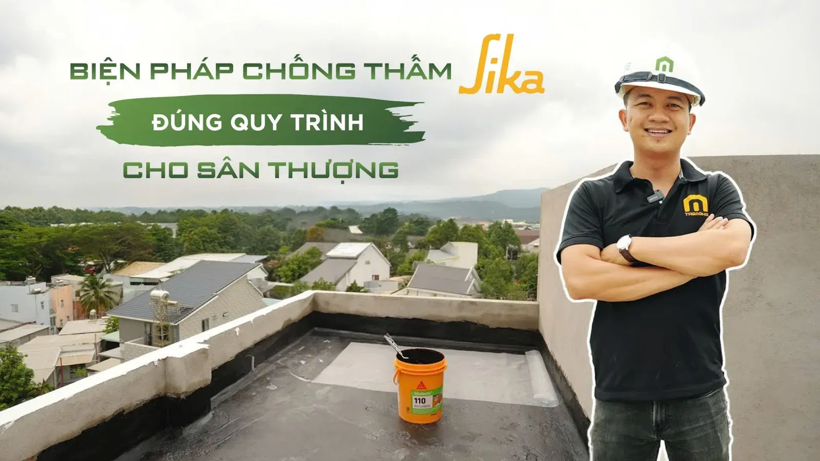chống thấm sân thượng với Sikalastic 110