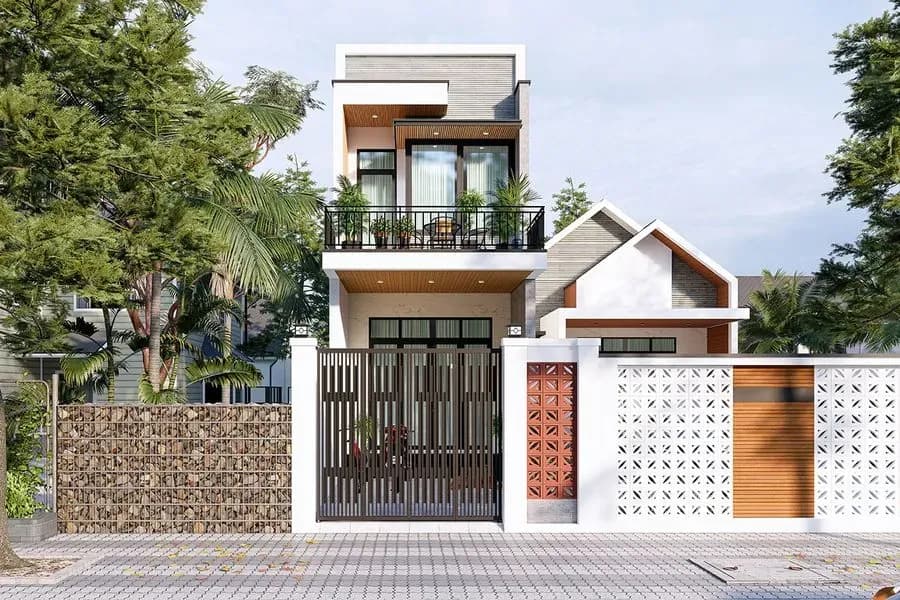 Cổng nhà phố làm từ sắt