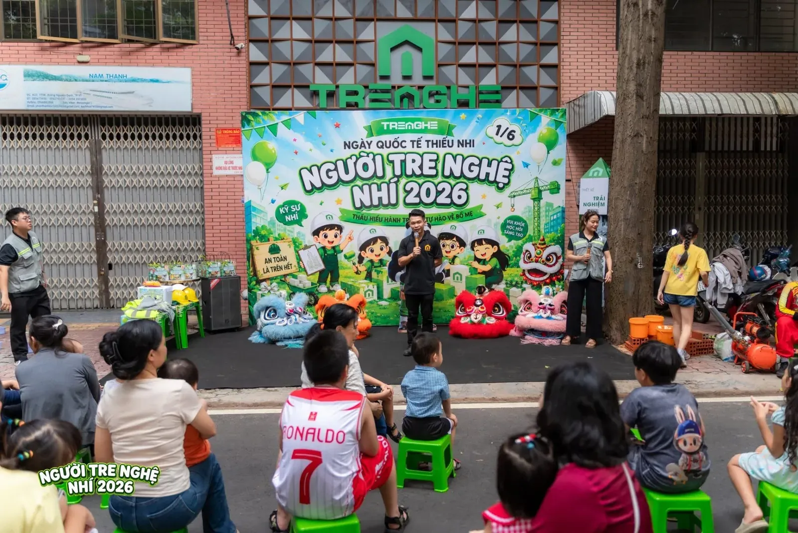 Đại diện công ty phát biểu khai mạc ngày hội, gửi gắm những lời chúc ý nghĩa và tri ân sự gắn kết của đại gia đình Tre Nghệ.
