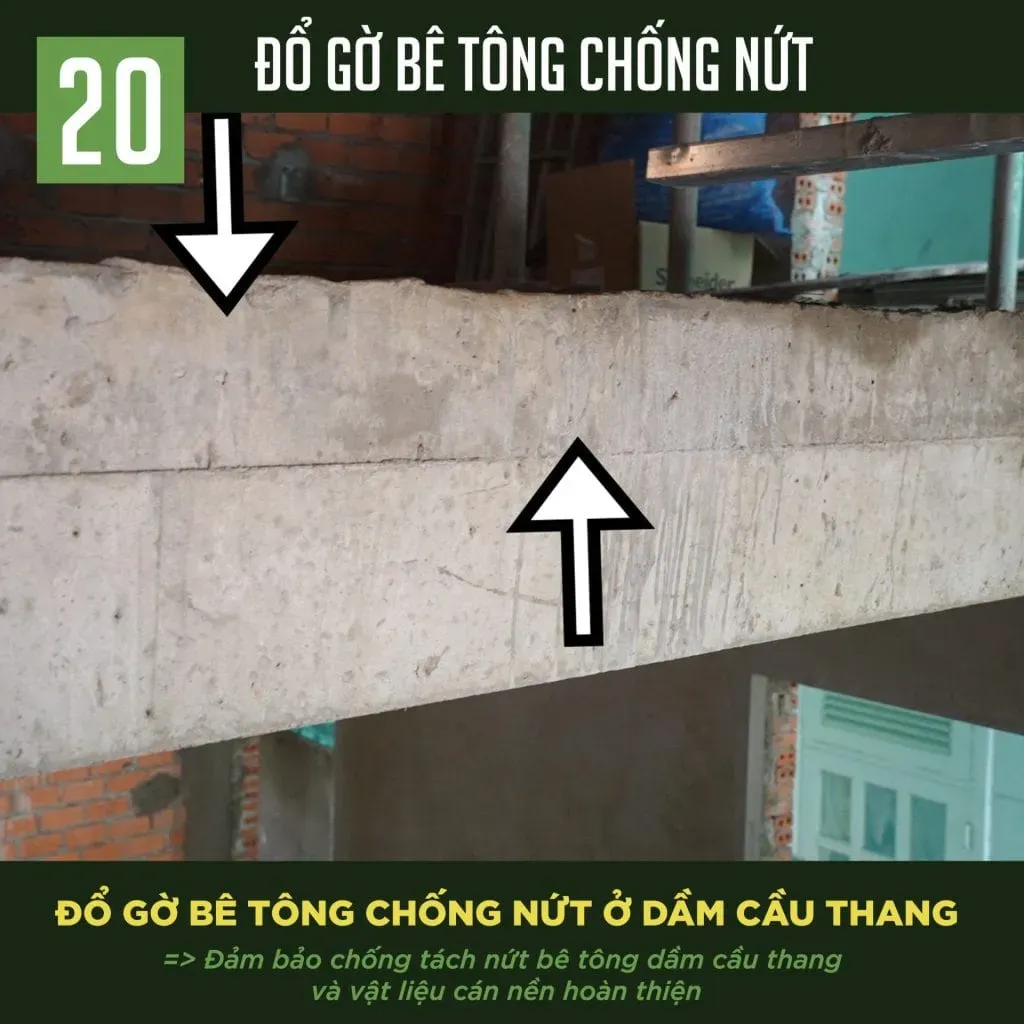 Đỗ gờ bê tông chống nứt