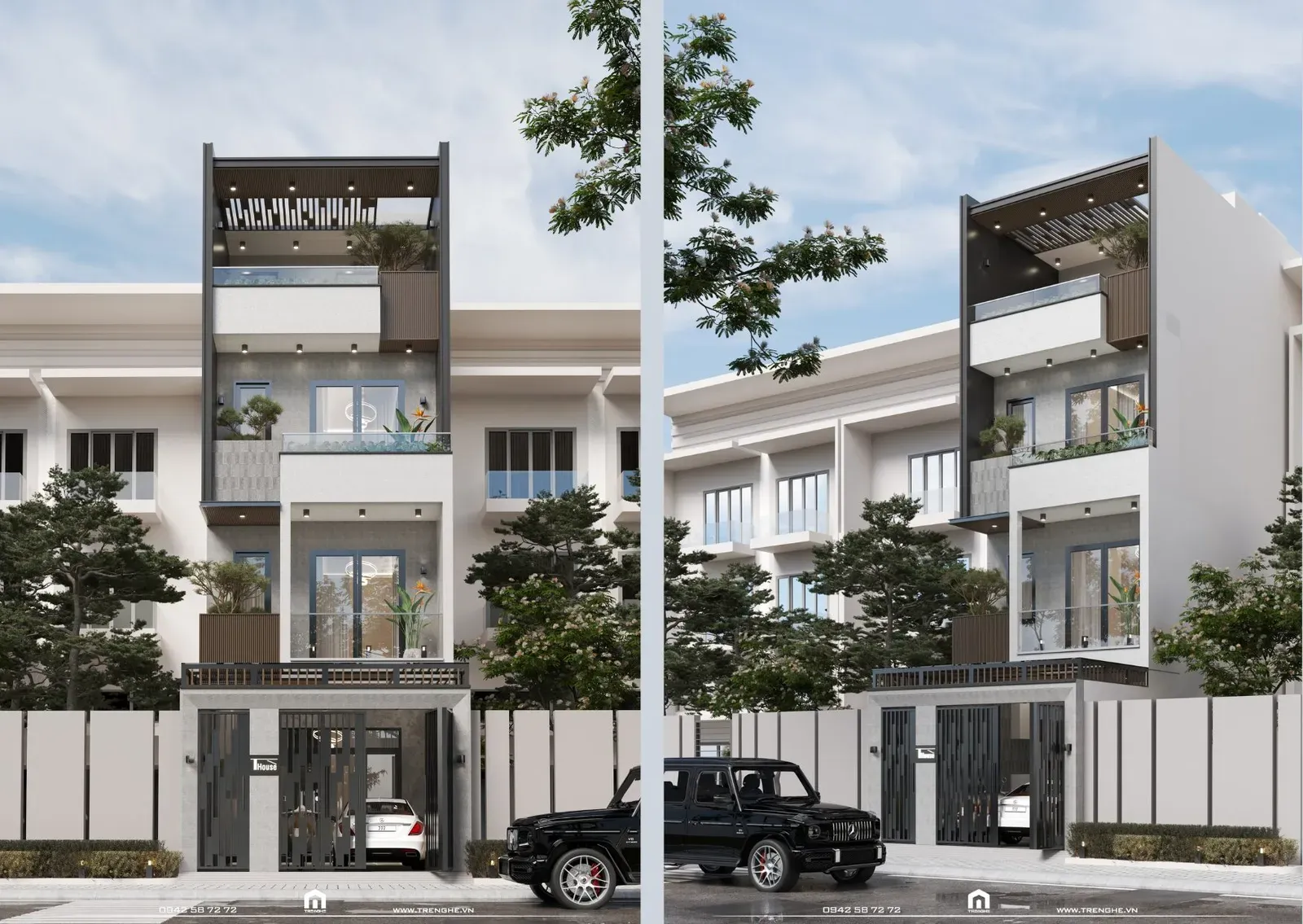 T’ House – Nhà phố 4 tầng hiện đại và hài hòa