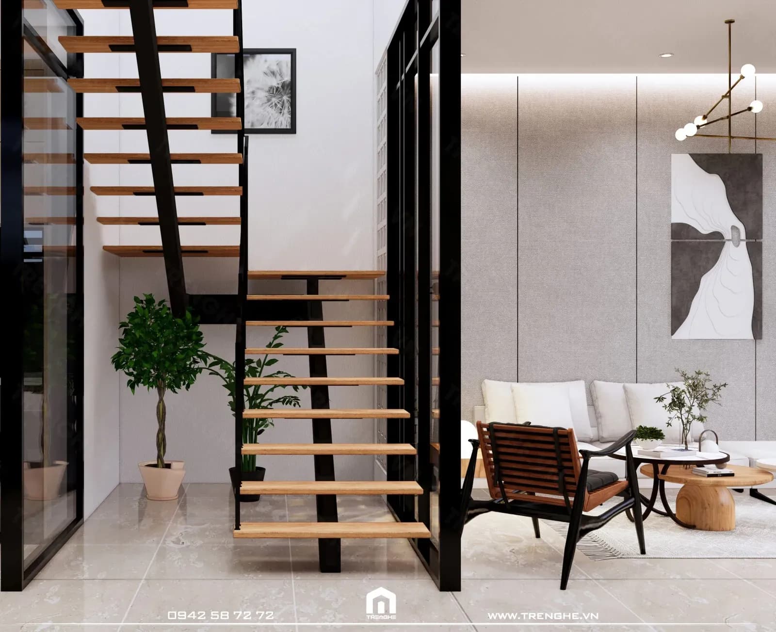 Mẫu thiết kế giếng trời cho không gian nhà ống nhỏ hẹp