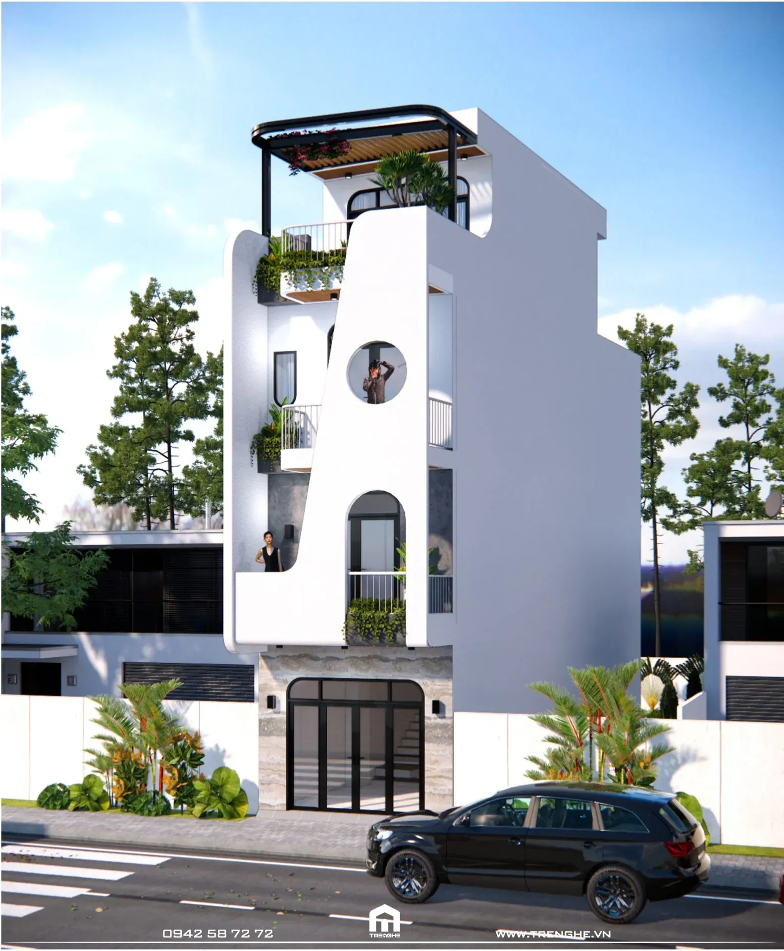 Thiết kế ấn tượng của mặt tiền nhà phố H’ House Vũng Tàu