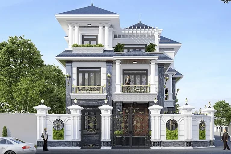 Hàng rào phong cách Tân cổ điển cho biệt thự sang trọng
