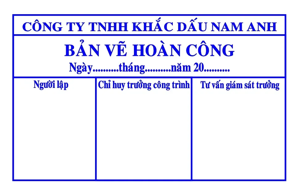 Mẫu dấu vé hoàn công loại 1