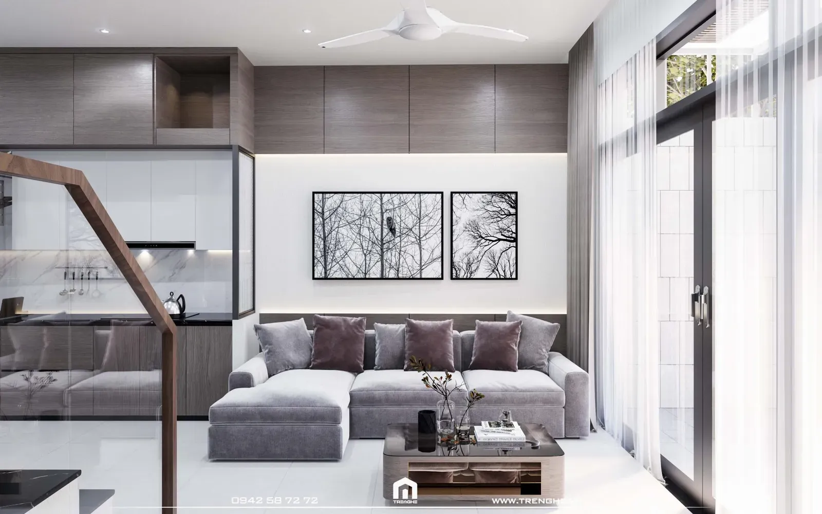 Chiếc Sofa chữ L nhẹ nhàng và tiện nghi