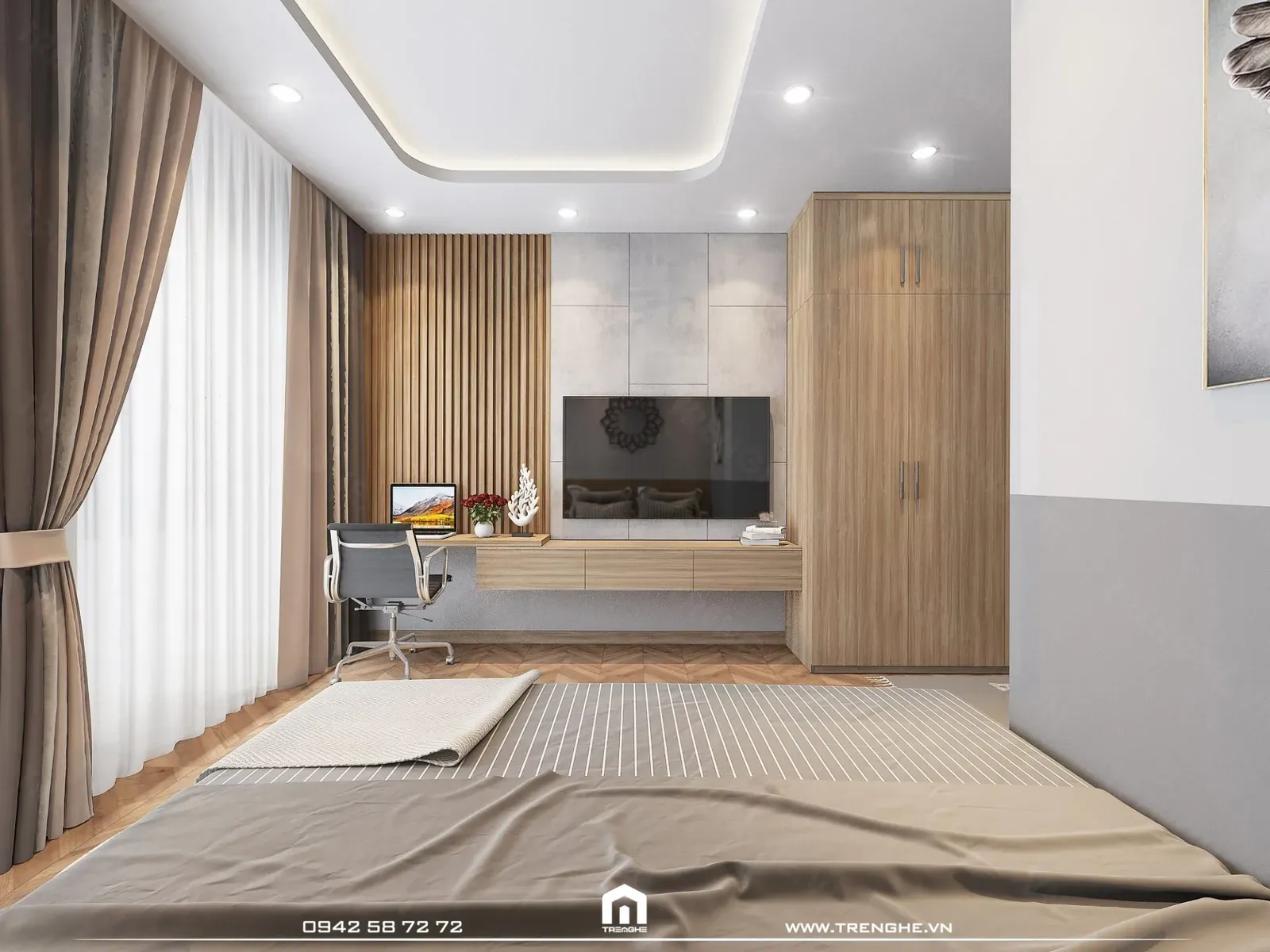 Bố trí tivi trong phòng ngủ