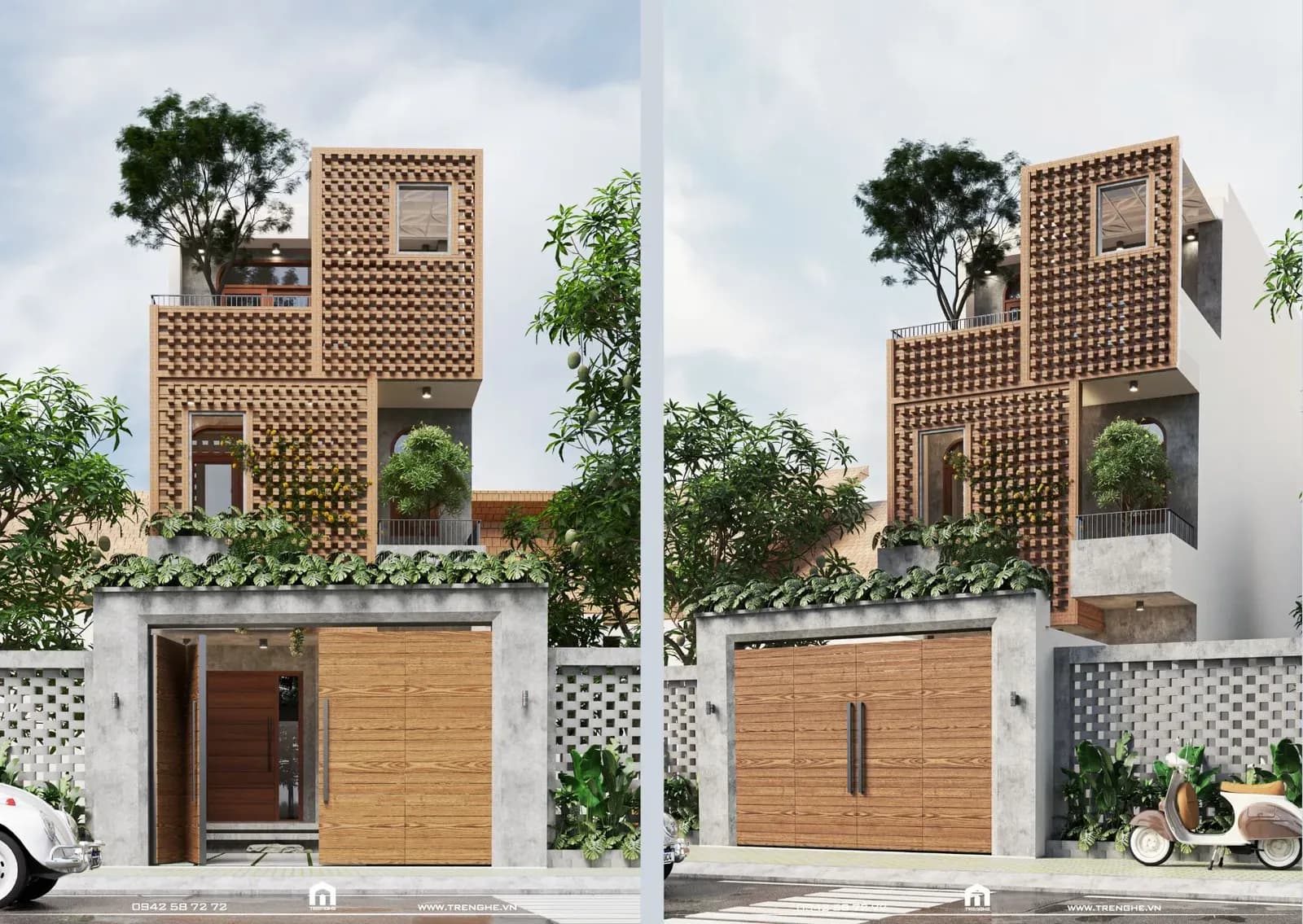 Mặt tiền ghép nhà phố A Khải