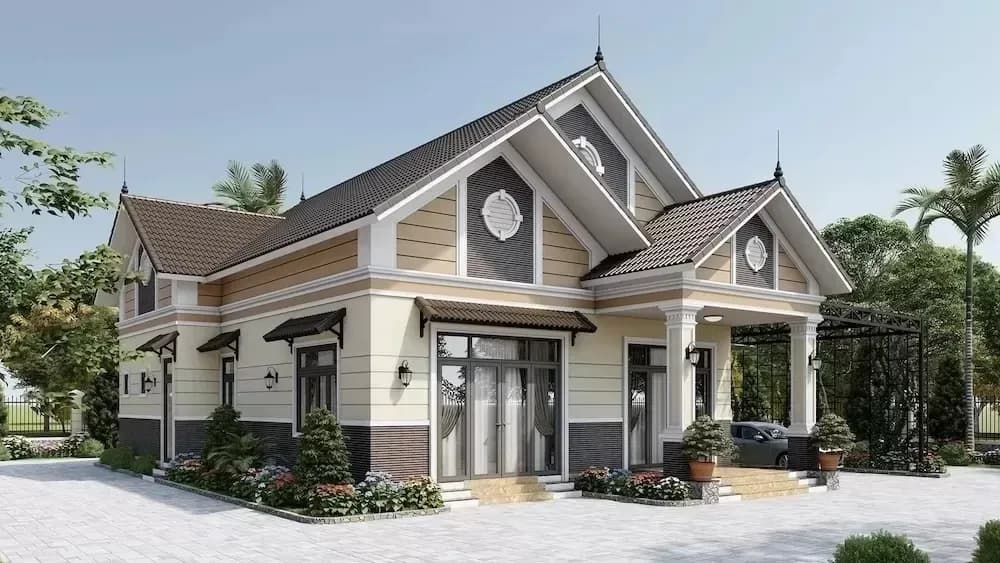 Mẫu biệt thự mái Thái mini đầy đủ công năng