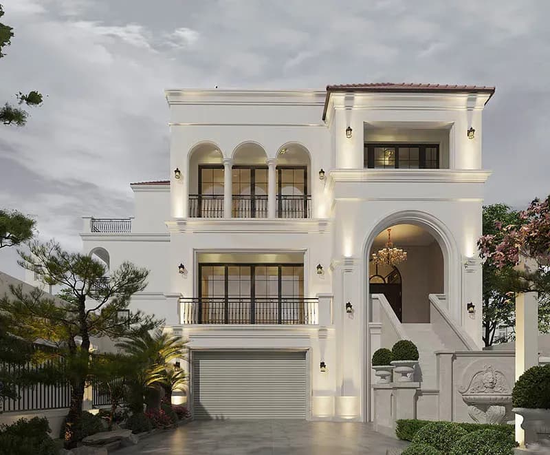 Mẫu biệt thự Tân cổ điển 3 tầng