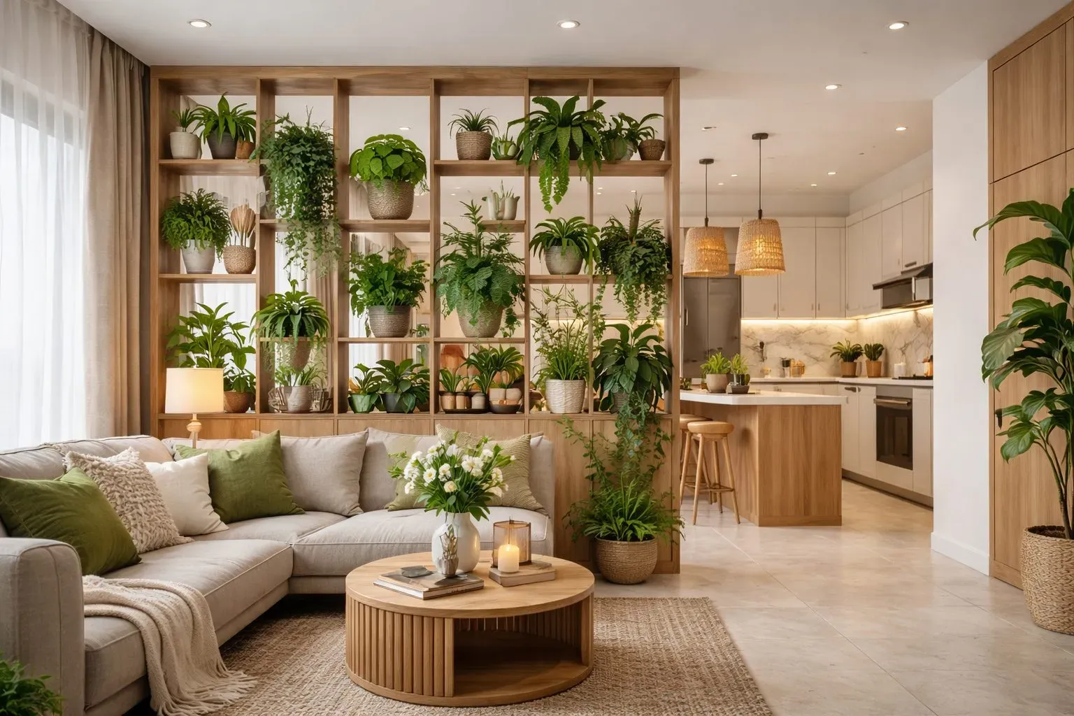 Mẫu vách kết hợp hoa văn nghệ thuật cho không gian đầy ấn tượng
