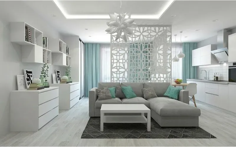 Mẫu vách ngăn CNC trang trí tạo không gian thoáng đãng
