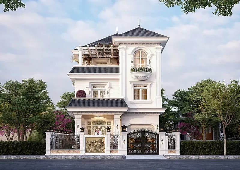 Nhà 3 tầng Tân cổ điển mini