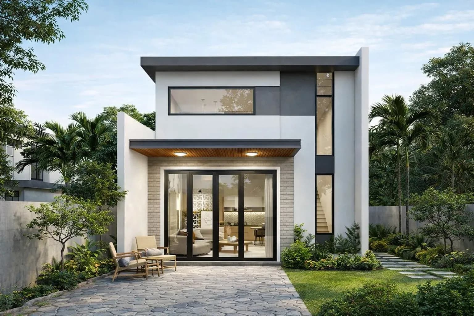 Nhà cấp 4 gác lửng 200 triệu mái bằng được ưa chuộng