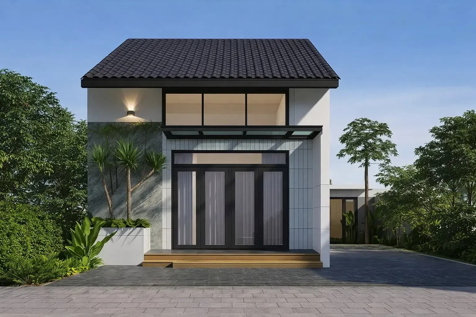 Nhà cấp 4 gác lửng 200 triệu tối giản hài hòa