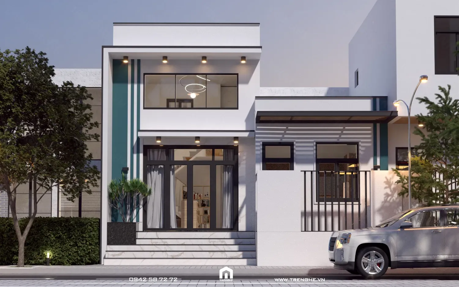 Nhà cấp 4 với cửa cổng đơn giản