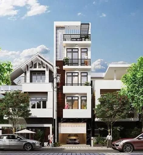 Nhà phố hiện đại 4 tầng 1 tum thiết kế trang nhã