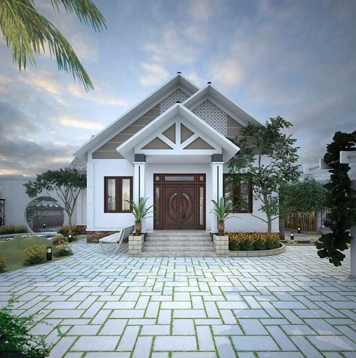 Nhà vườn cấp 4 mái chữ A