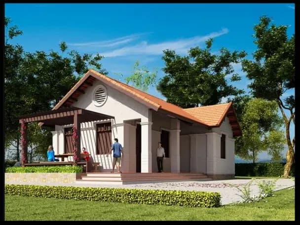 Nhà vườn cấp 4 thiết kế truyền thống