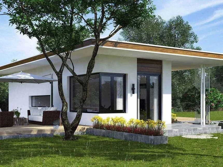 Nhà vườn hiện đại có thiết kế đơn giản