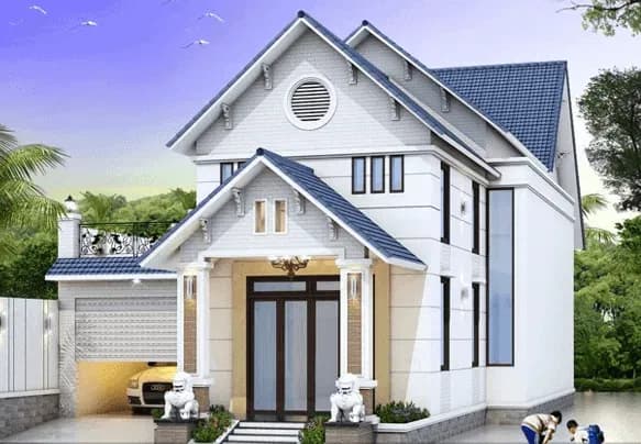 Nhà vườn mái Thái 1 trệt 1 lửng