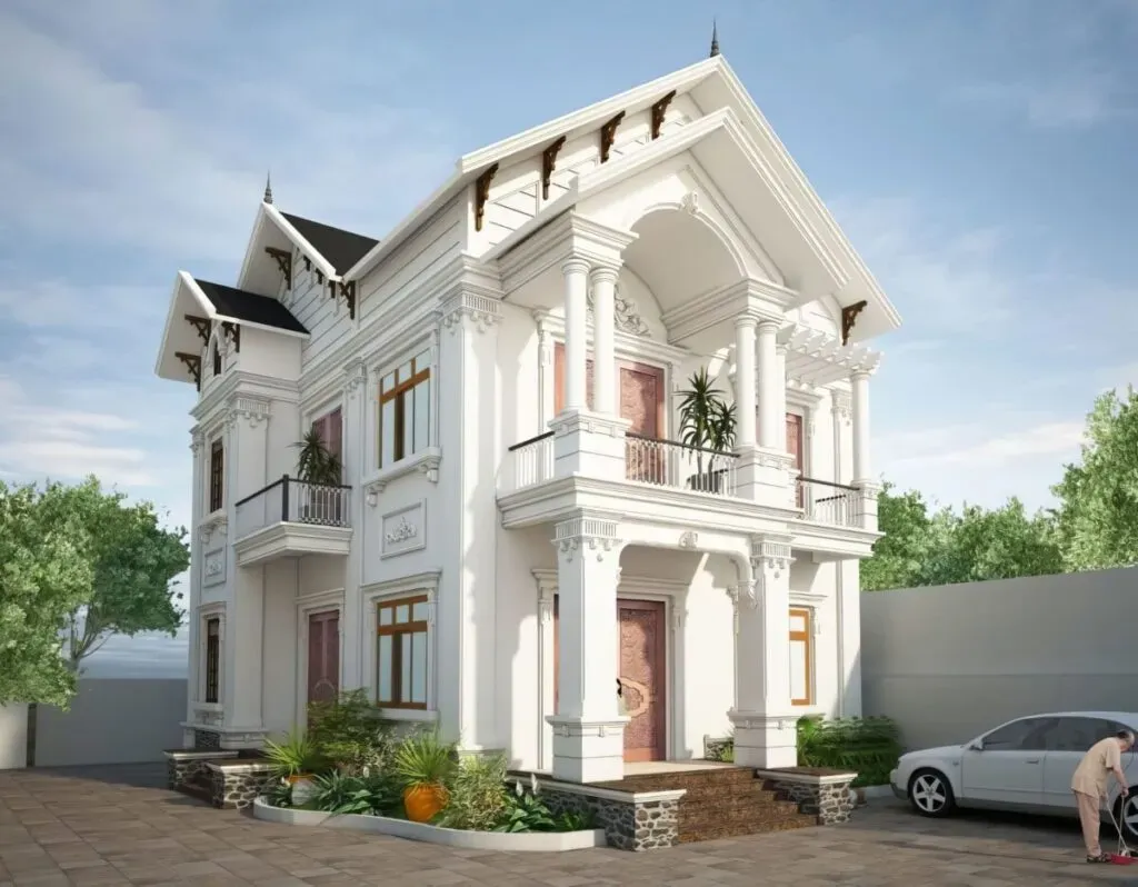 Nhà vườn tân cổ điển 10x20m