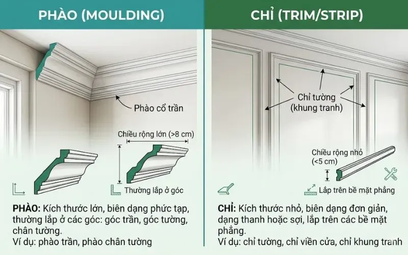 Phào chỉ là gì?