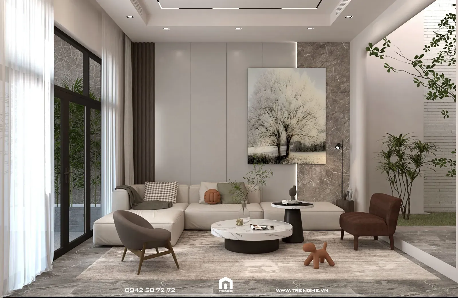Phòng khách phong cách hiện đại
