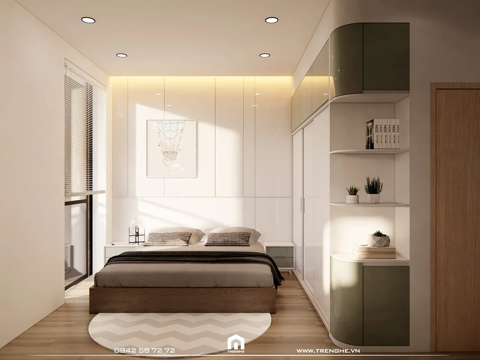 Phòng ngủ thiết kế theo phong cách tối giản