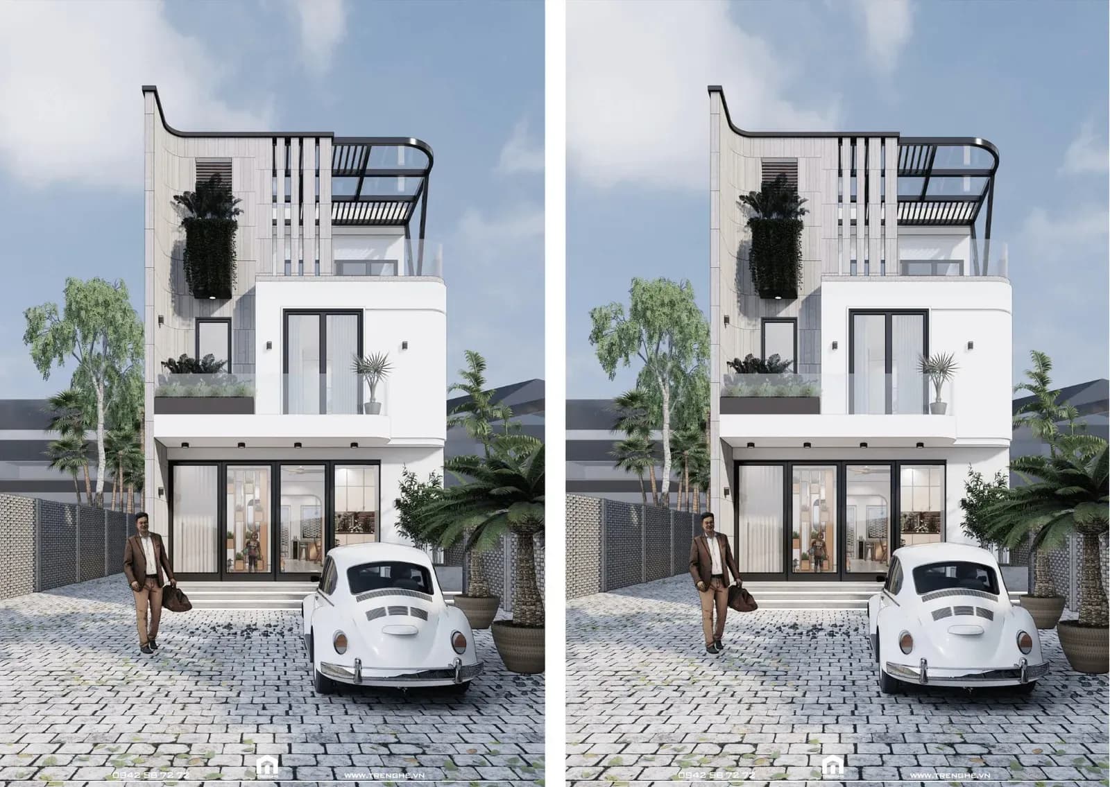 Q’ House – Nhà phố 3 tầng biểu tượng kiến trúc đương đại độc đáo