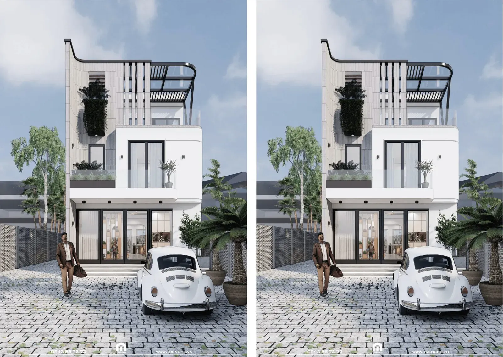 Q’ House – Nhà phố 3 tầng biểu tượng kiến trúc đương đại độc đáo