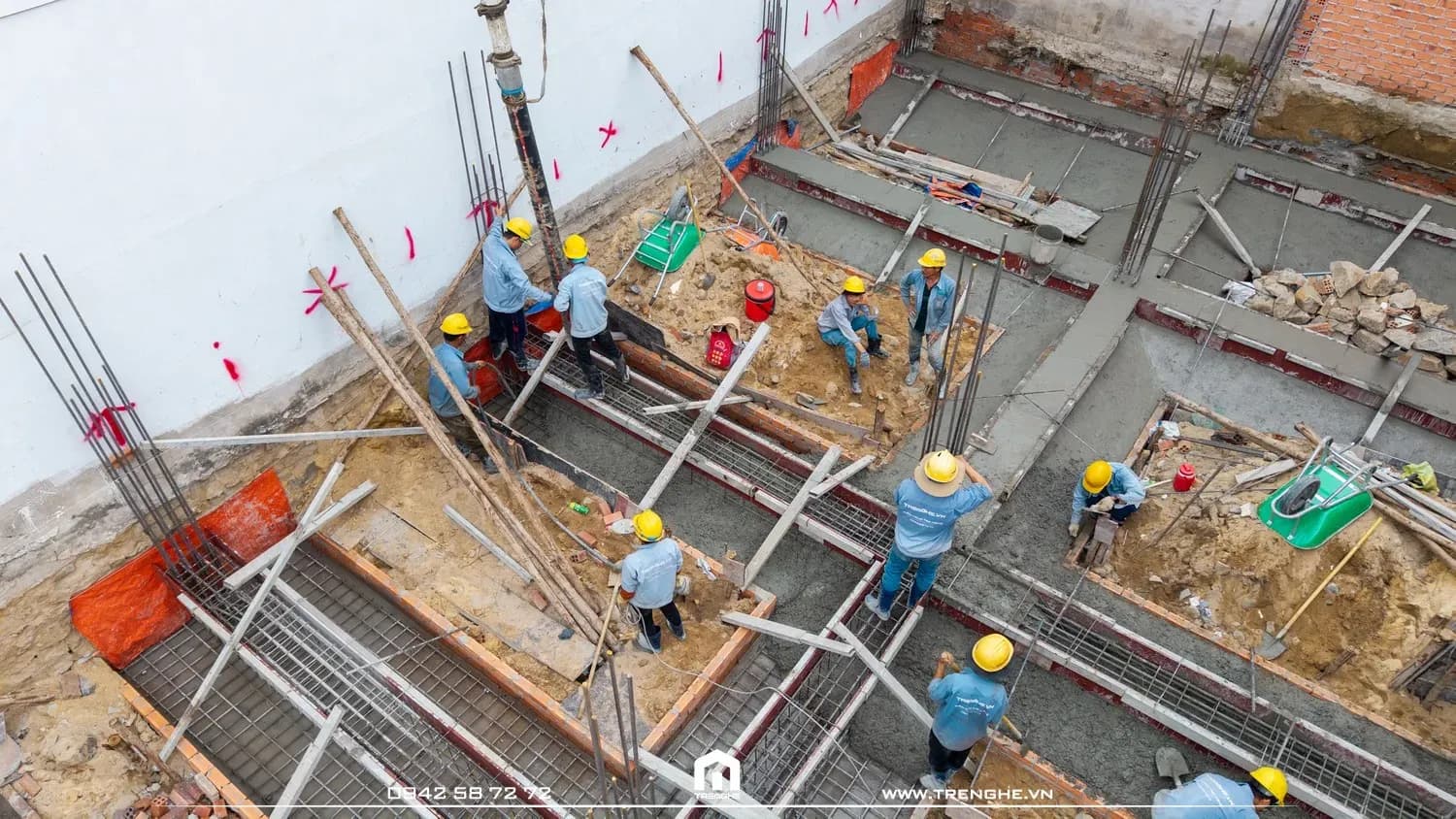 Kích thước thép cổ cột cần được thi công rộng hơn kích thước thép cột