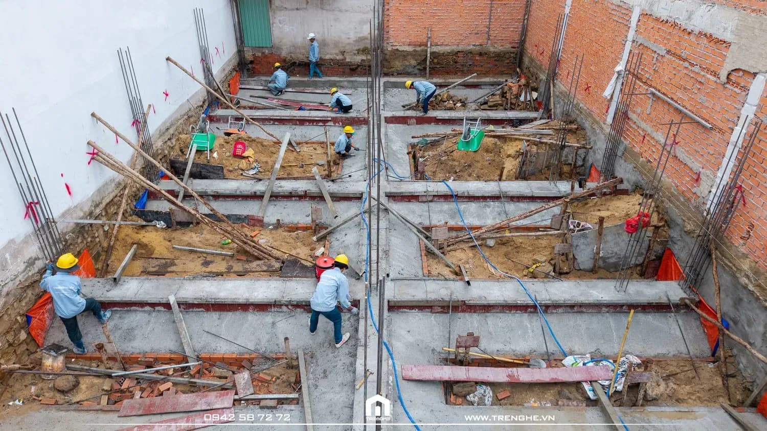 Dự án thực tế ứng dụng móng băng trong thi công
