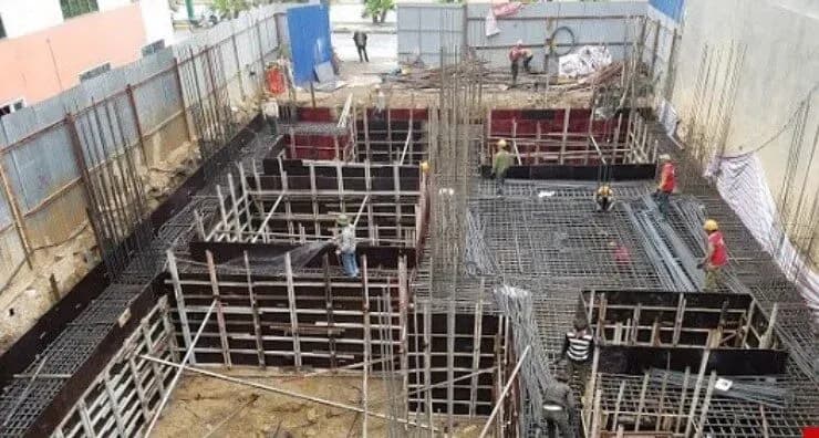 Thi công bố trí thép phần ngầm