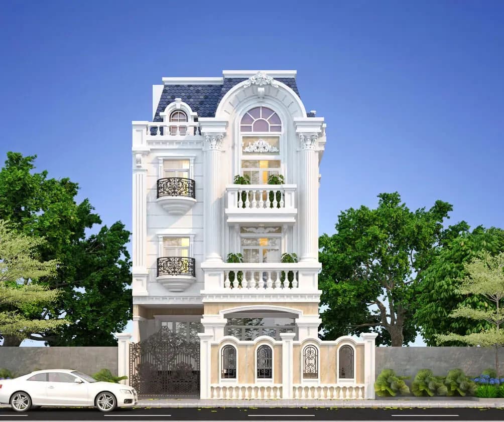 Thiết kế biệt thự mini 3 tầng