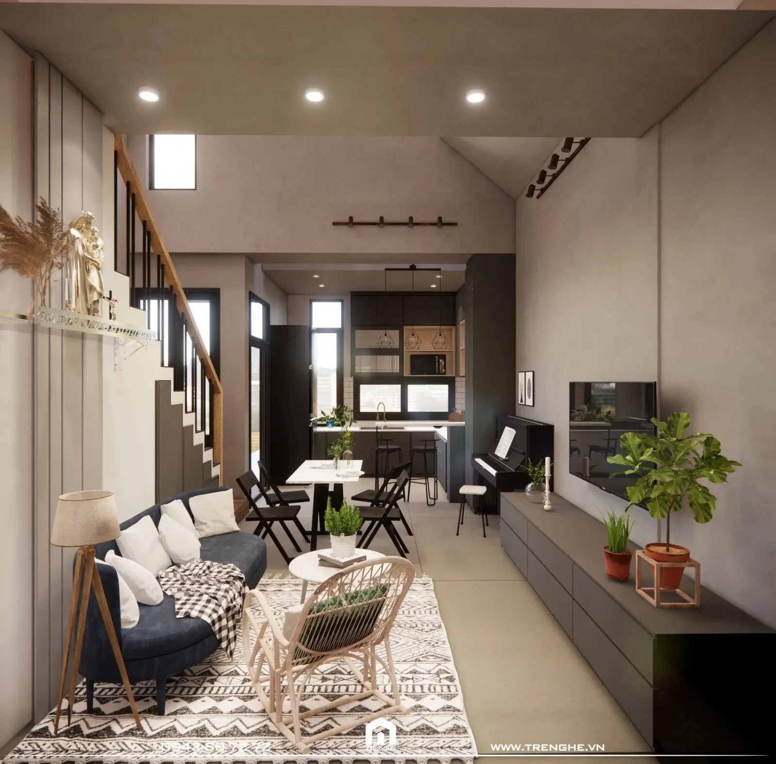 Xu hướng thiết kế nội thất nhà phố không gian mở
