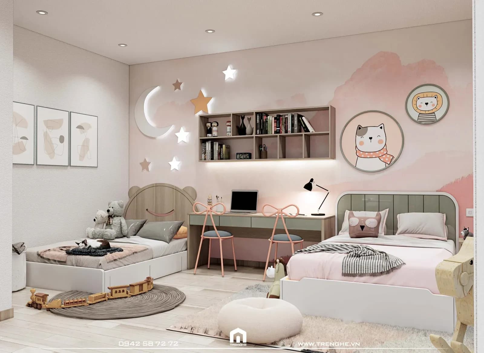 Mẫu thiết kế nội thất phòng cho bé dành cho nhà phố với không gian đầy tính sáng tạo