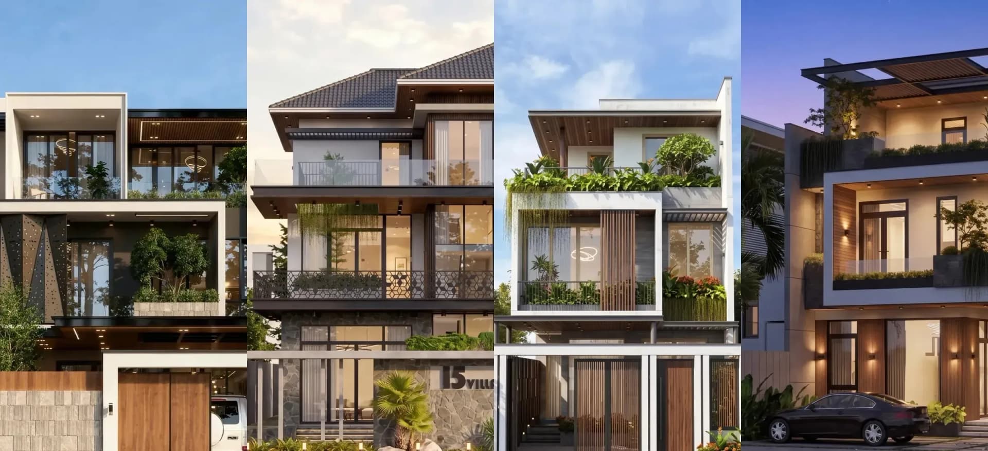 Biệt thự 3 tầng do Tre Nghệ thiết kế: S’ Villa, B’ Villa, D’ Villa và T’ Villa