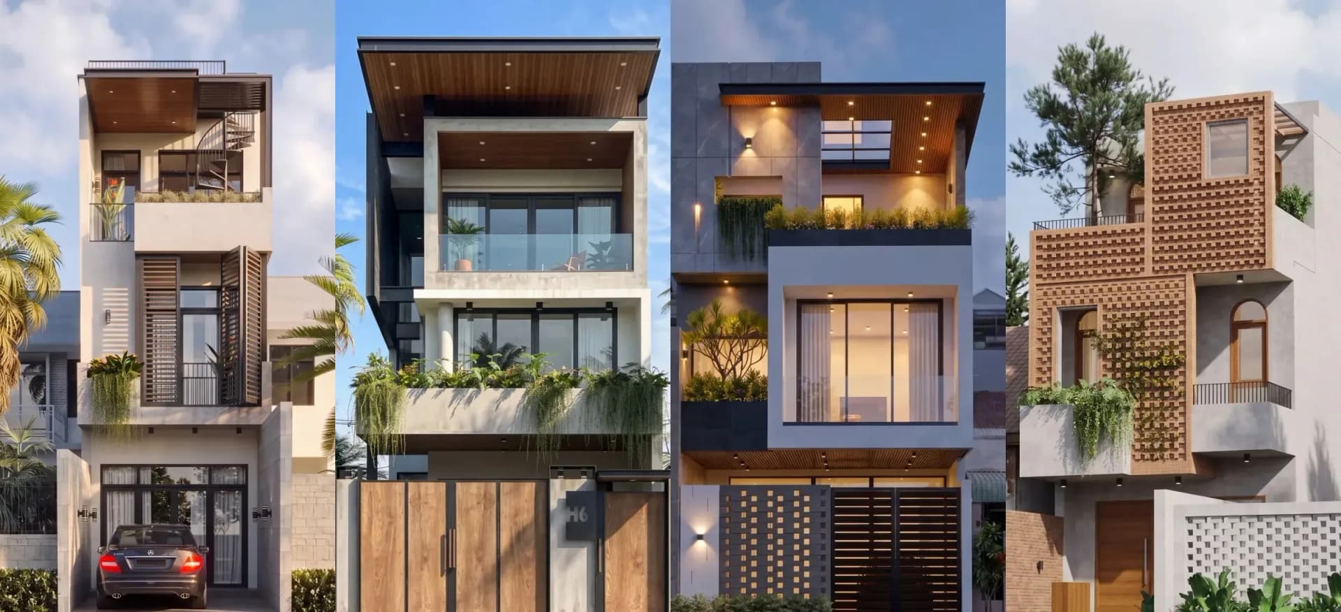 Nhà phố hiện đại do Tre Nghệ thiết kế: H’ House, T’ House, KA’ House và K’ House