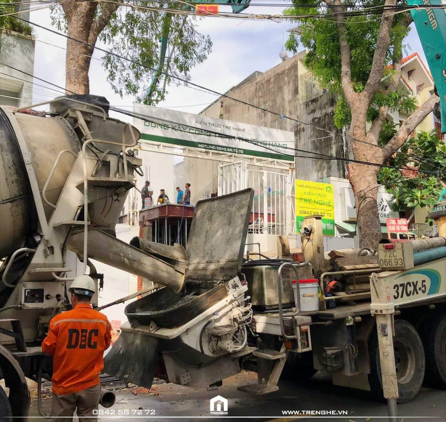 Xe bê tông tươi khó di chuyển