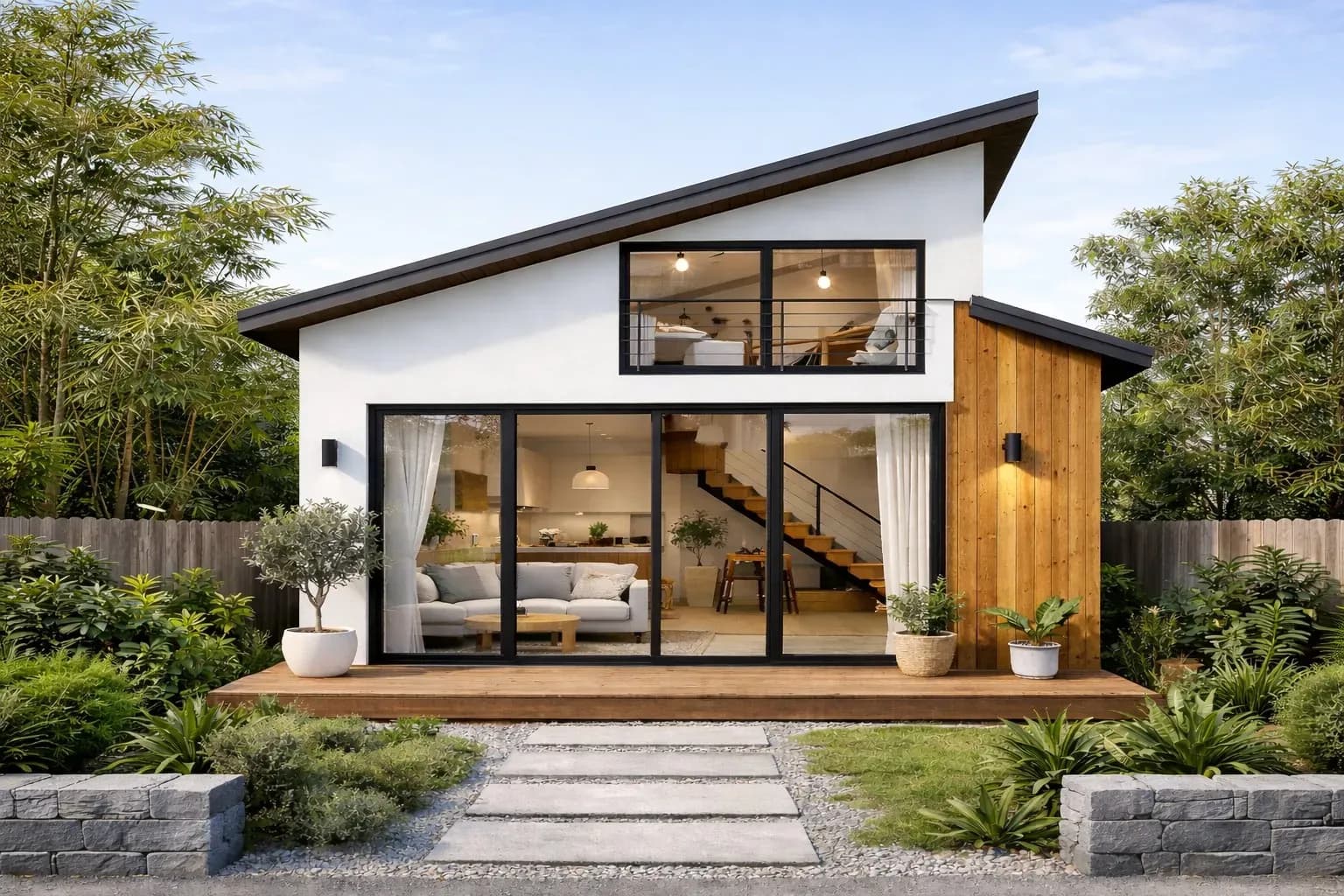 Ý tưởng thiết kế nội thất nhà cấp 4 gác lửng 200 triệu